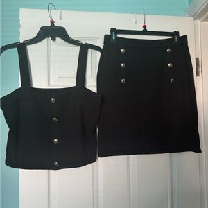 Michale Kors embellished matching skirt and tank top set